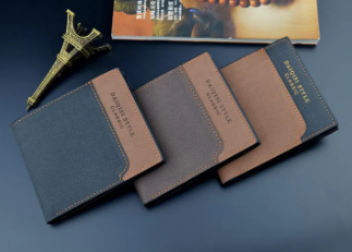 Men Minimalist Wallet | Ultra-thin PU Leather Multi-slot Wallet | Slim Card Holder for Men