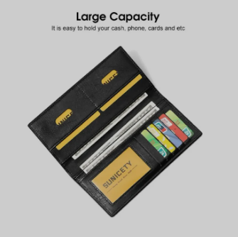Men Wallets Fashion Long PU Leather | Anti-theft Soft Business Wallet | Travel Purses & Card Holder