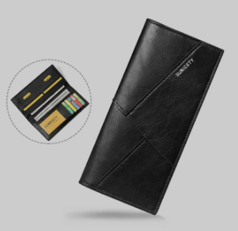 Men Wallets Fashion Long PU Leather | Anti-theft Soft Business Wallet | Travel Purses & Card Holder