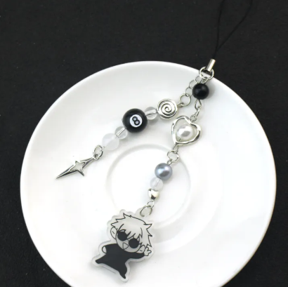 Anime Keychain Geto Suguru Satoru Gojo Cosplay Resin Phone Charm Pendant Bag Keyring