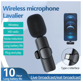 K8 Wireless Microphone Professional Lapel Lavalier Microphone Remove Noise For Typ c - Microphone