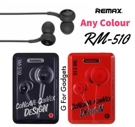 REMAX RM-510 High Performance Earphones REMAX RM 510 Wired Earphone Remax RM 510 Wired In-ear Stereo Music Headset with Mic wire control function