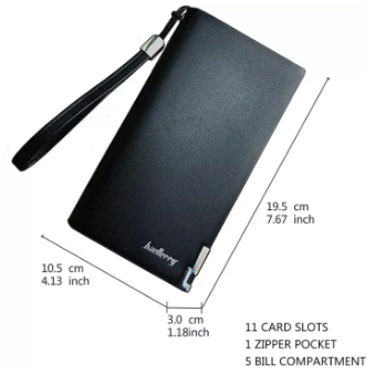 Men Long Wallet – Premium Money Bag for Men with Zipper & Large Capacity