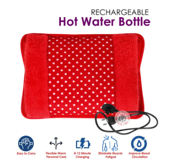 Electric Hot Hand Warmer Water Bag | Rechargeable Heating Pad for Pain Relief