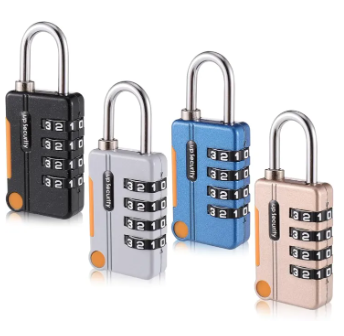 New Concept Luggage Weatherproof 4-Digit Combination Lock With Steel Cable | Anti-Theft Code Lock