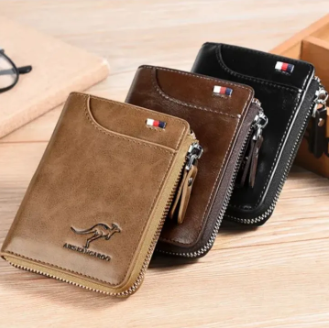 Round Zipper Stylish Artificial Leather Wallet for Men | High Quality Multi-Color Wallet with Coin & Card Pocket