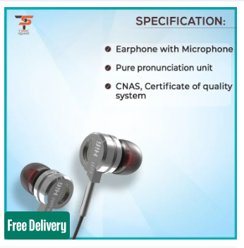 QKZ DM9 Zinc Alloy HiFi Metal In Ear Earphones with Microphone - Black
