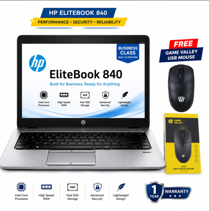 HP EliteBook 840 G2 Core i5 5th Gen Used Reconditioned Laptop Price in Bangladesh | 4GB RAM, 128GB SSD, 1GB Dedicated Graphics