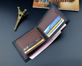 Men Minimalist Wallet | Ultra-thin PU Leather Multi-slot Wallet | Slim Card Holder for Men