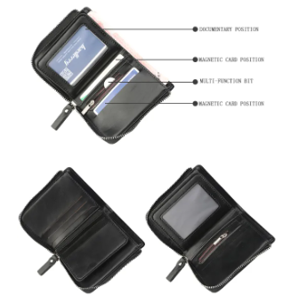 Men’s PU Leather Zipper Wallet | Small Casual Travel Coin Purse | Card Holder Wallet for Men