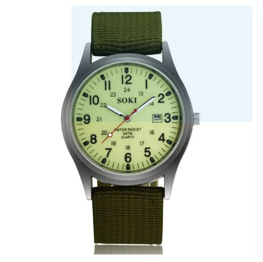 Men's Nylon Luminous Waterproof Quartz Wristwatches- Luxury Watch- Men Designer Brand Famous Business Watch